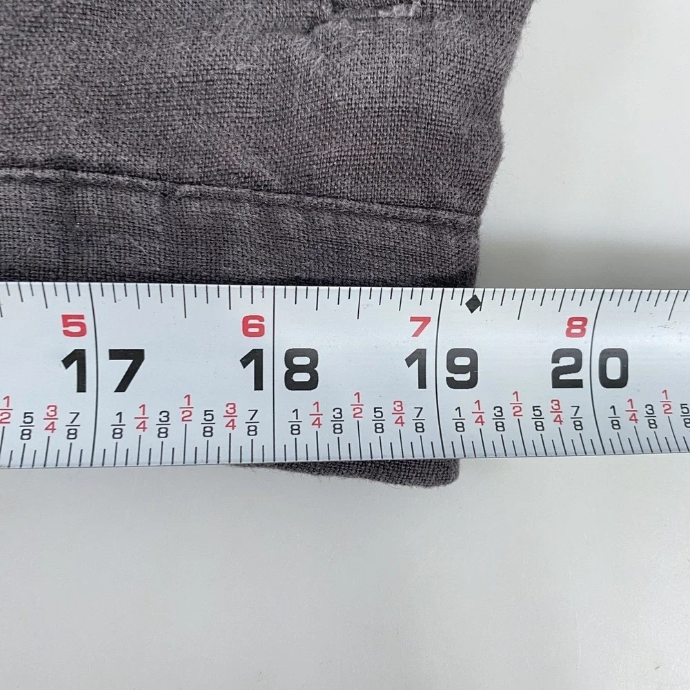 Onia Womens 100% Linen Drawstring Pants XL Brown Beach Vacation Travel Elastic - Picture 11 of 14